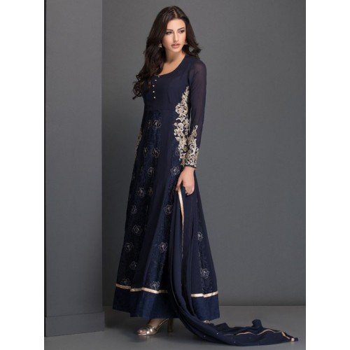 Long flowy shop navy blue dress